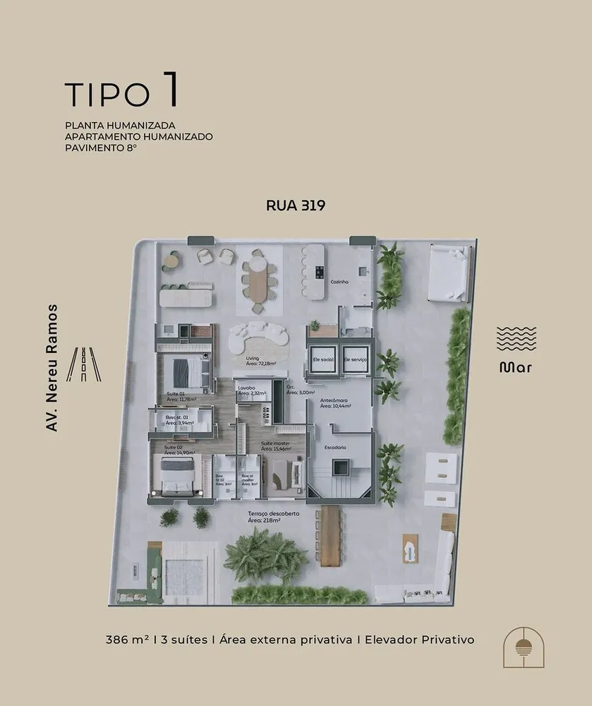 Apartamento, 3 quartos, 207 m² - Foto 5