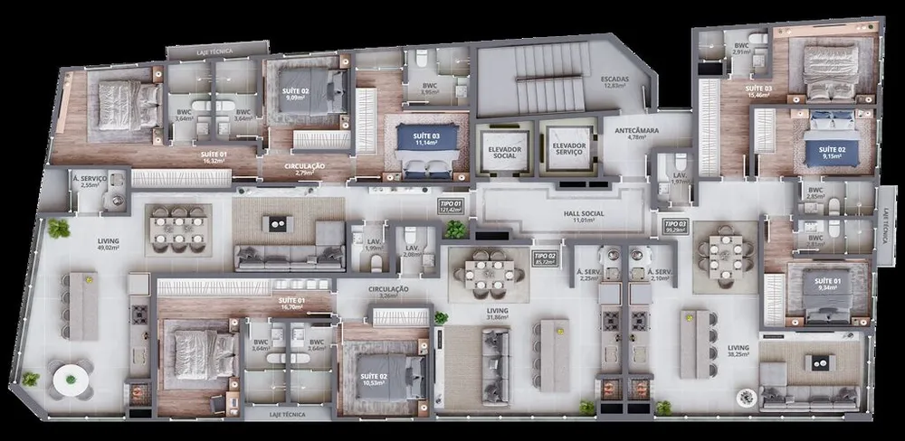 Apartamento, 2 quartos, 85 m² - Foto 2