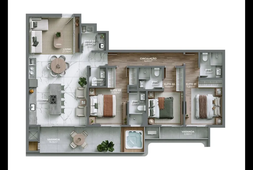 Apartamento, 4 quartos, 185 m² - Foto 2