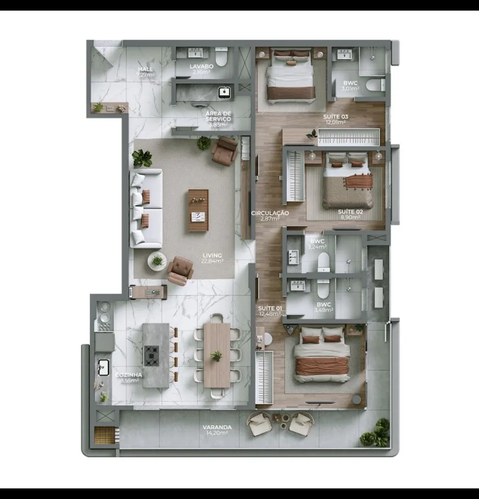 Apartamento, 4 quartos, 185 m² - Foto 4