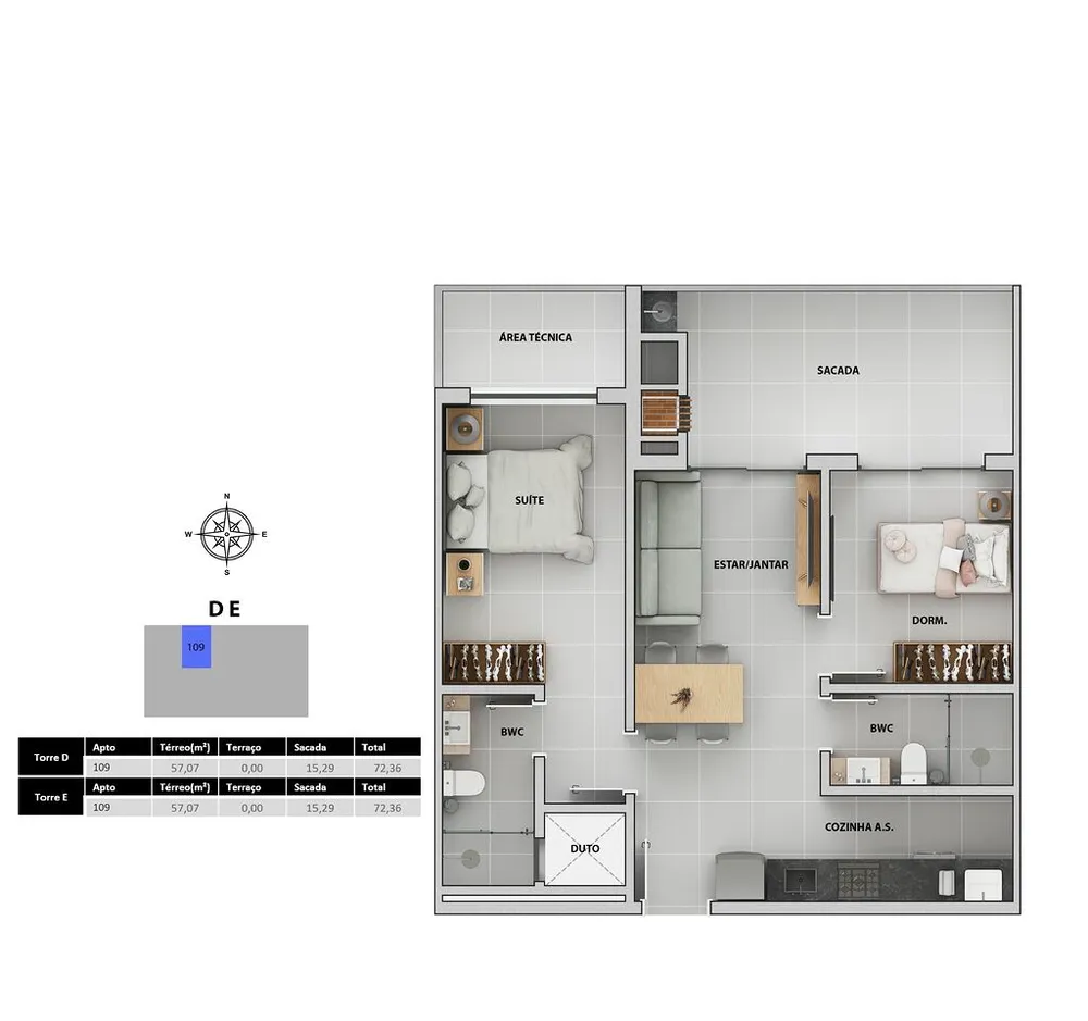 Apartamento, 2 quartos, 107 m² - Foto 3