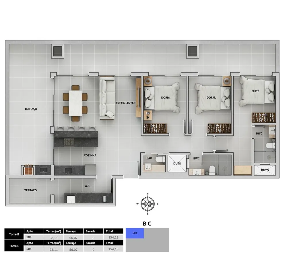 Apartamento, 2 quartos, 107 m² - Foto 7