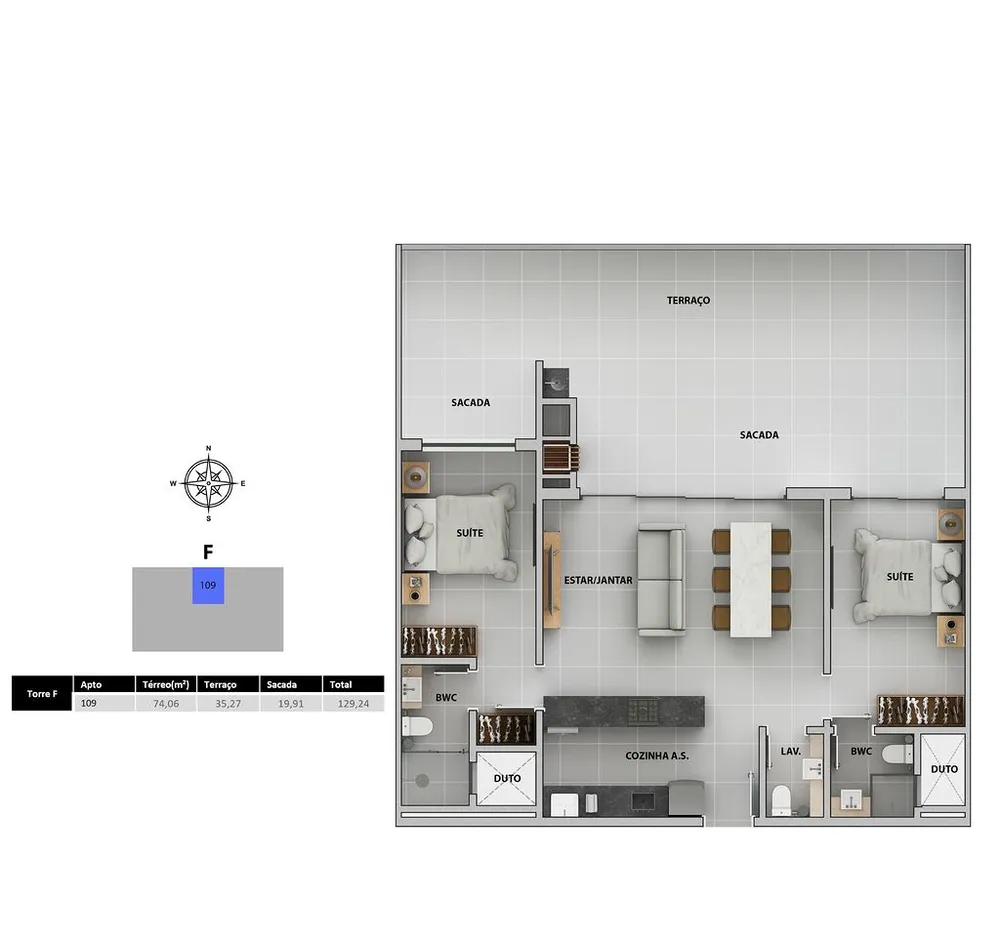 Apartamento, 2 quartos, 107 m² - Foto 6