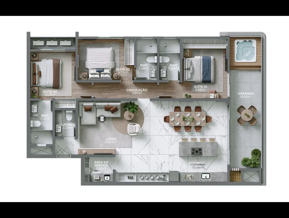 Apartamento, 124 m² - Foto 2
