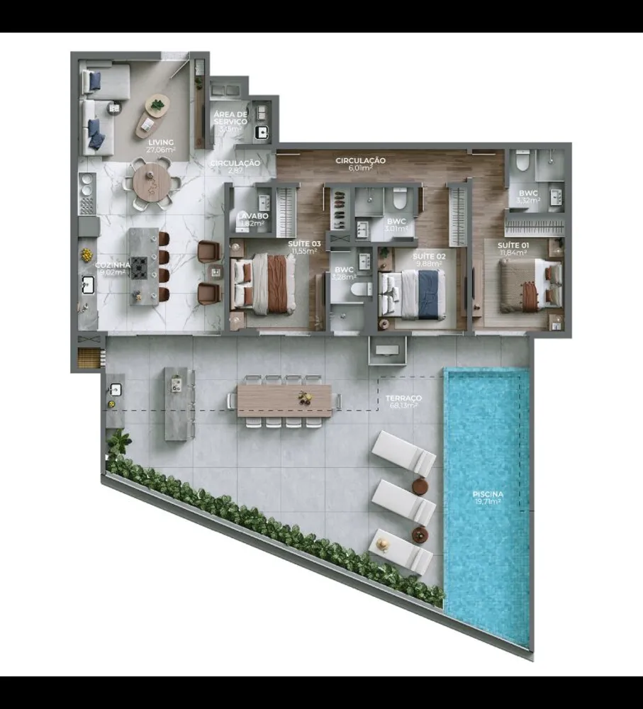 Apartamento, 3 quartos, 124 m² - Foto 9