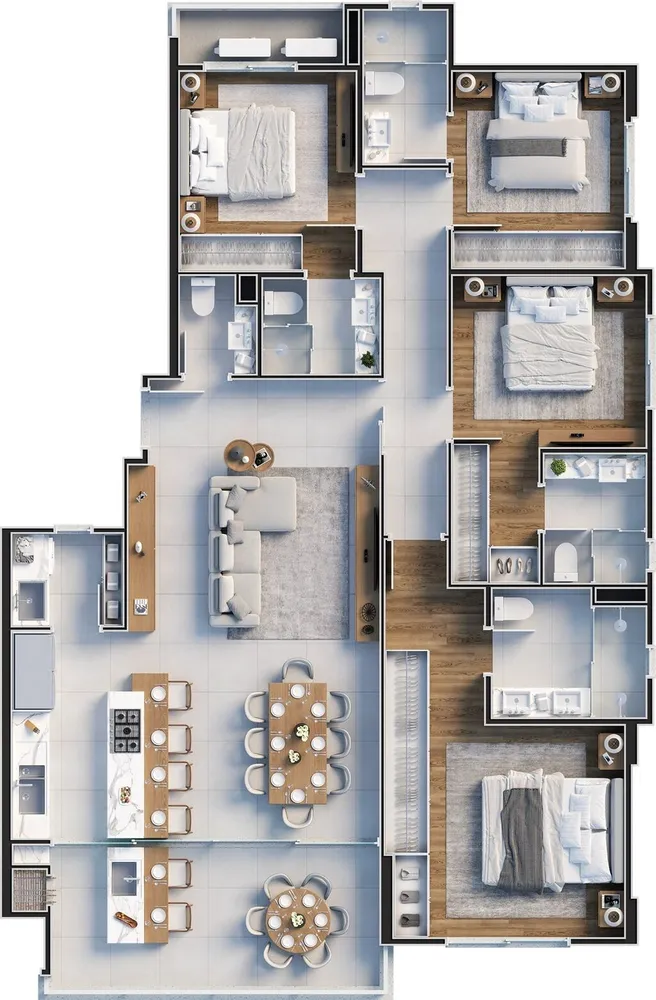 Apartamento, 4 quartos, 274 m² - Foto 1