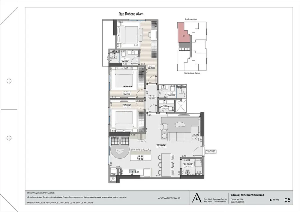 Apartamento, 3 quartos, 122 m² - Foto 2