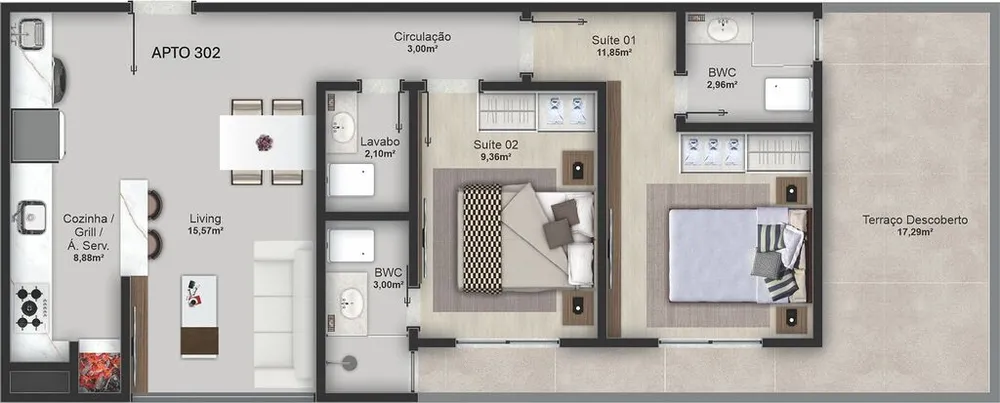 Apartamento, 2 quartos, 83 m² - Foto 12