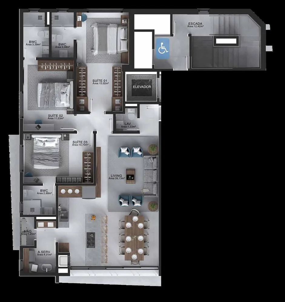 Apartamento, 3 quartos, 117 m² - Foto 4