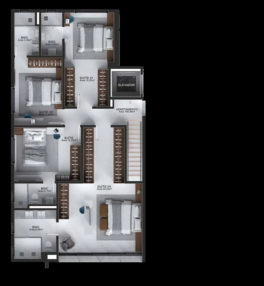 Apartamento, 3 quartos, 117 m² - Foto 4