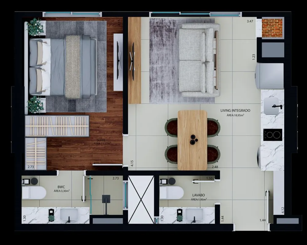Apartamento, 2 quartos, 71 m² - Foto 2