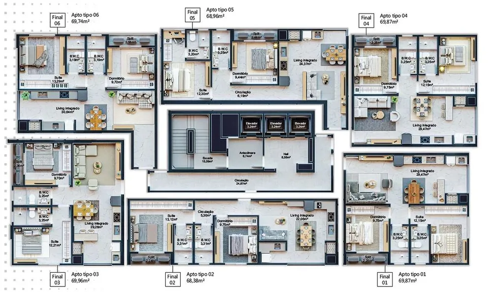 Apartamento, 2 quartos, 69 m² - Foto 5