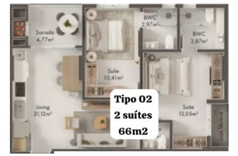 Apartamento, 65 m² - Foto 9