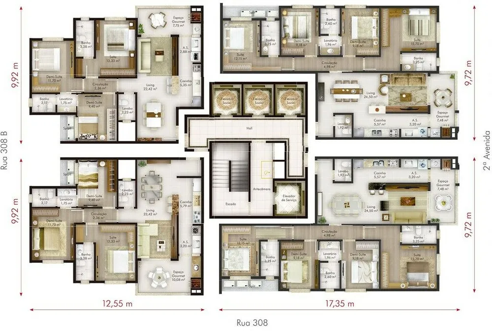 Apartamento, 4 quartos, 122 m² - Foto 5