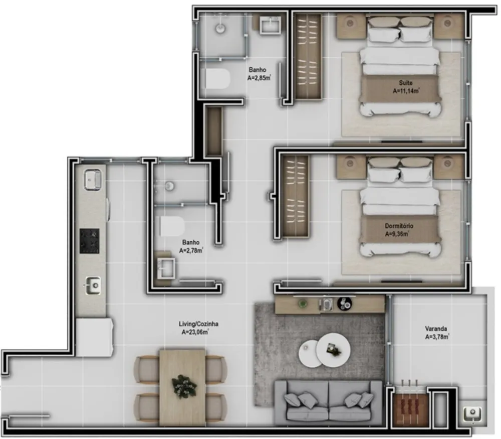Apartamento, 67 m² - Foto 3