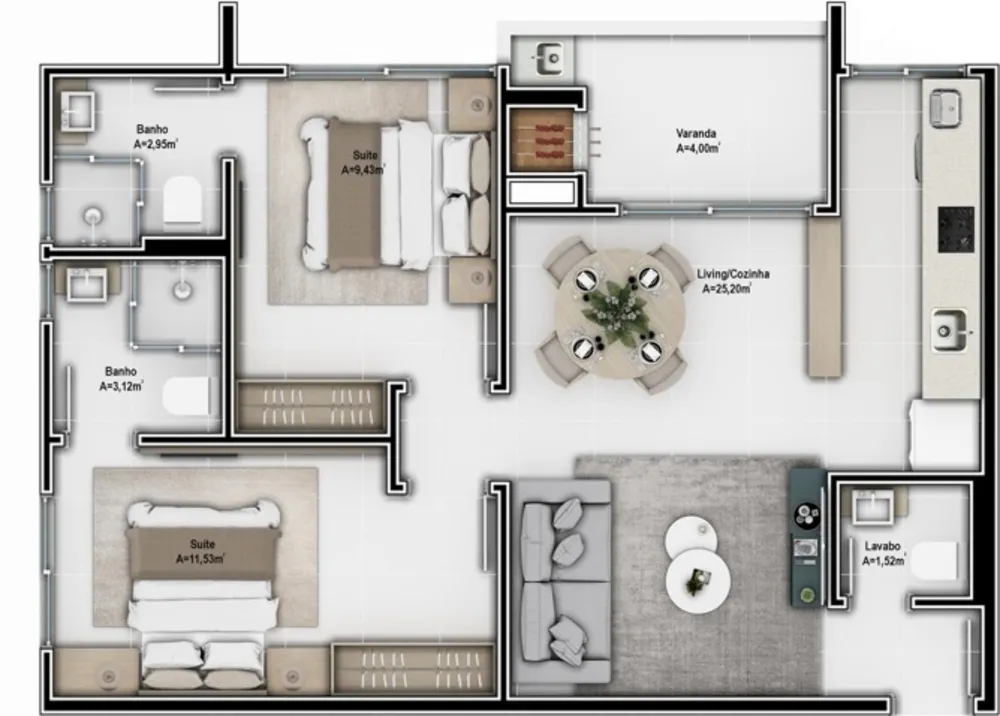 Apartamento, 67 m² - Foto 4