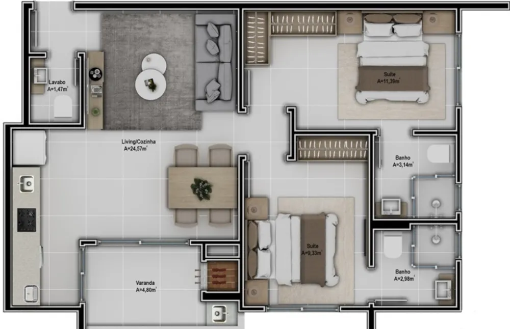 Apartamento, 67 m² - Foto 6