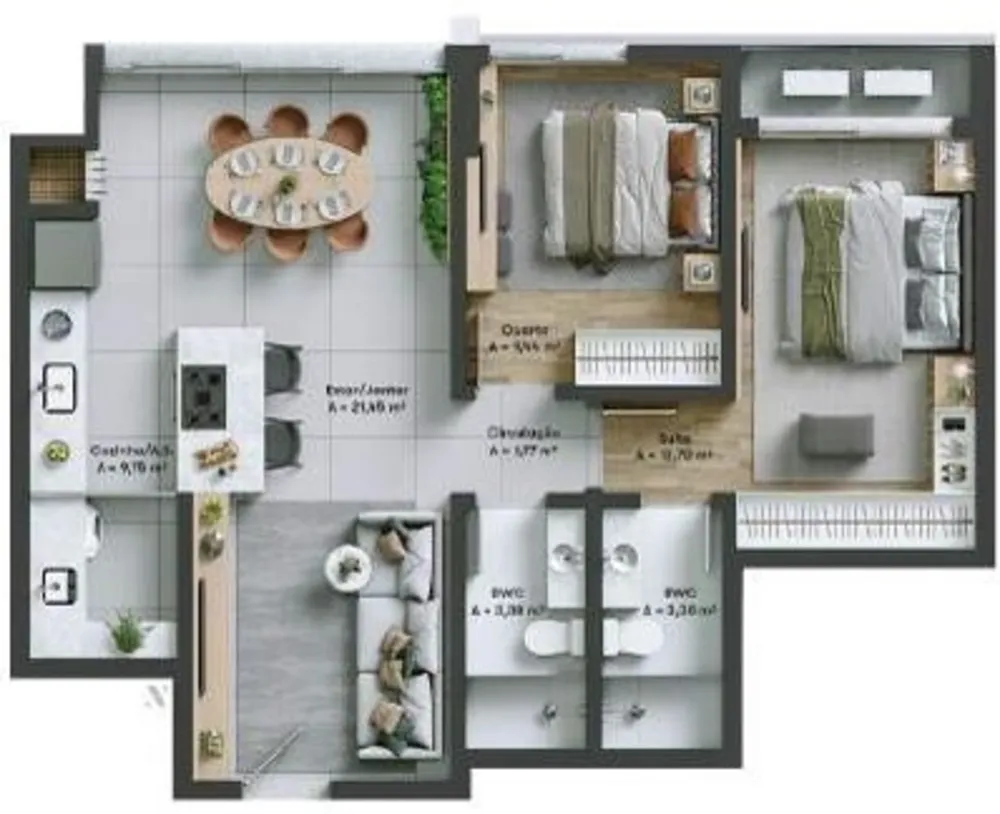 Apartamento, 1 quarto, 95 m² - Foto 3