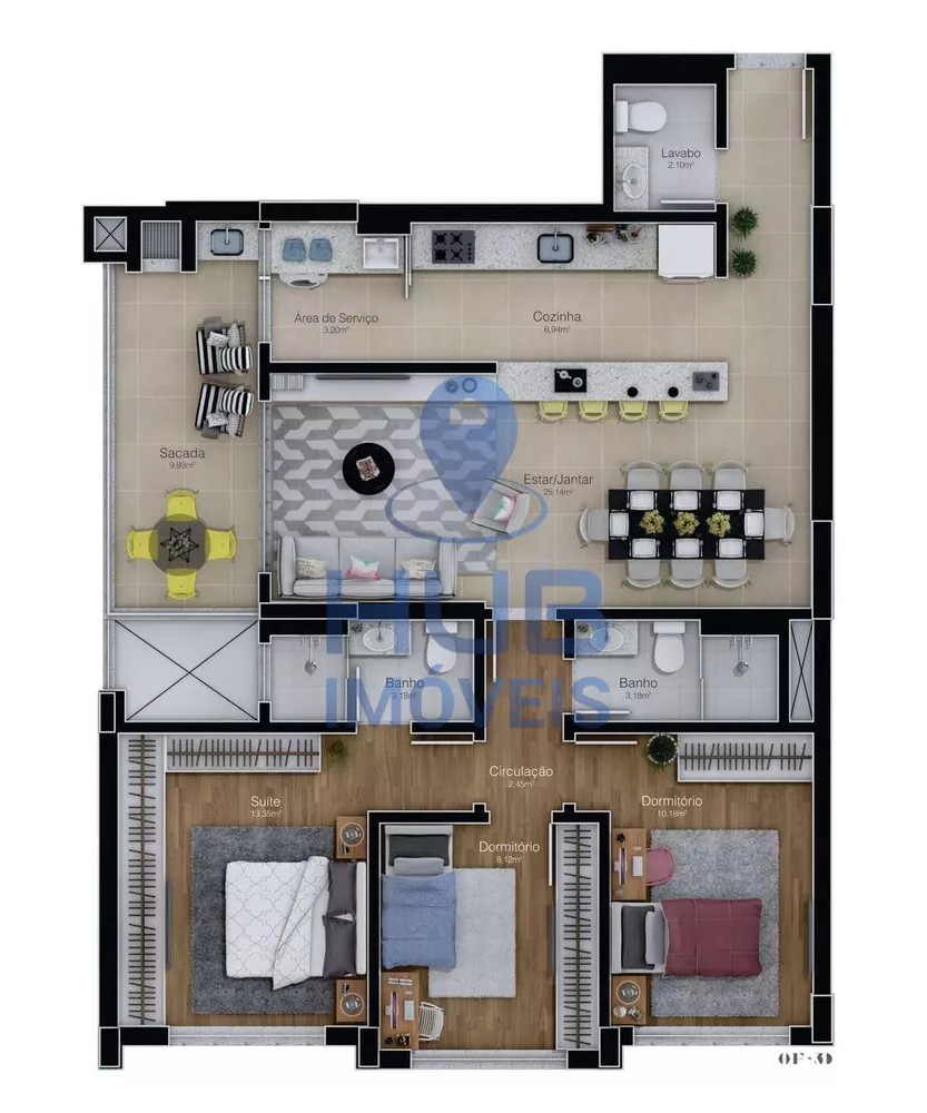 Apartamento, 3 quartos, 124 m² - Foto 6