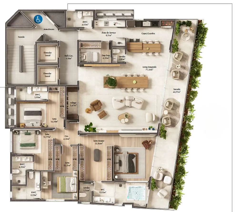 Apartamento, 4 quartos, 232 m² - Foto 4
