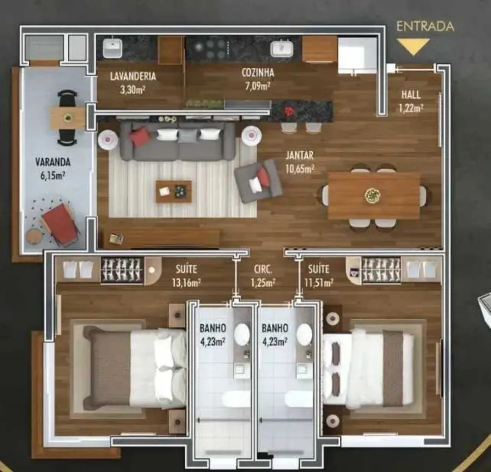 Apartamento, 2 quartos - Foto 12