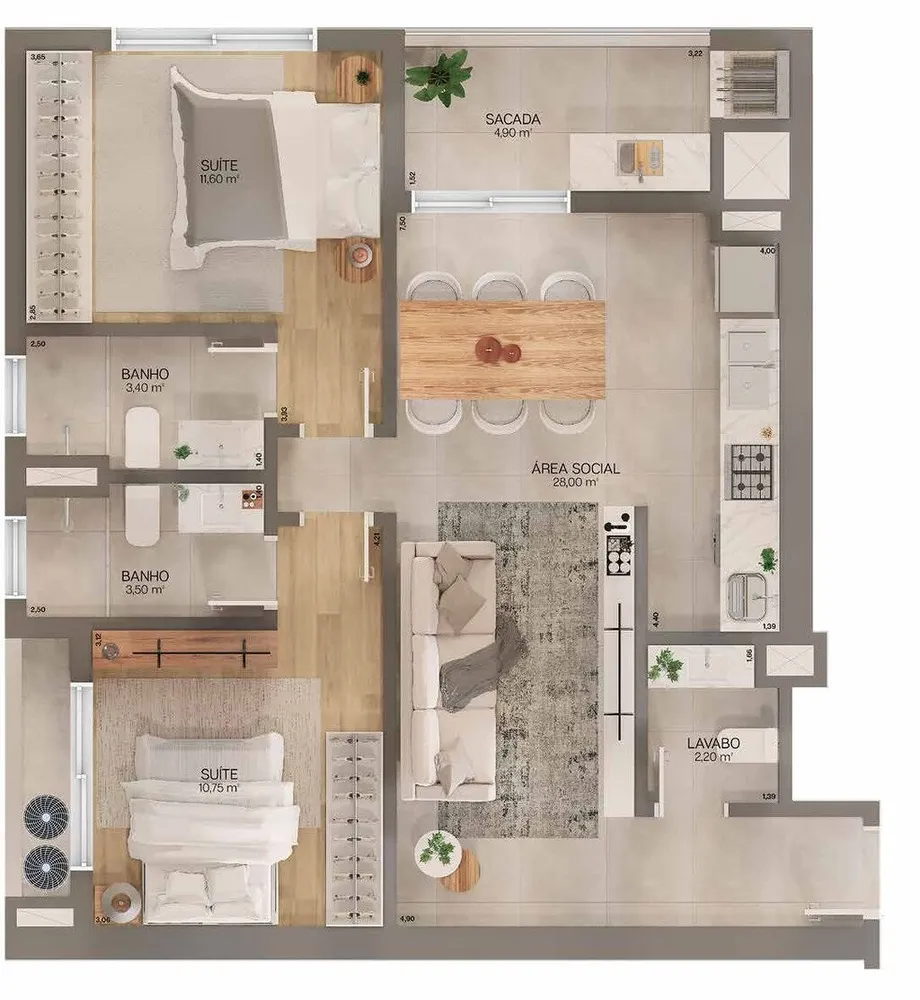 Apartamento, 3 quartos, 144 m² - Foto 4