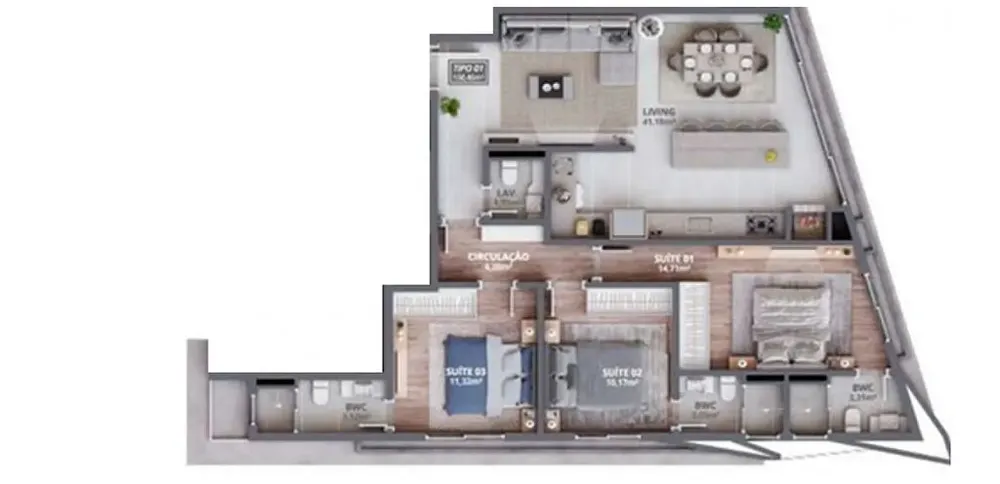 Apartamento, 3 quartos, 108 m² - Foto 4