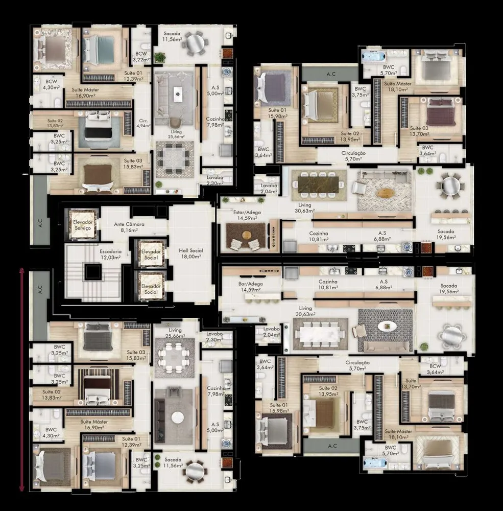 Apartamento, 4 quartos, 194 m² - Foto 11