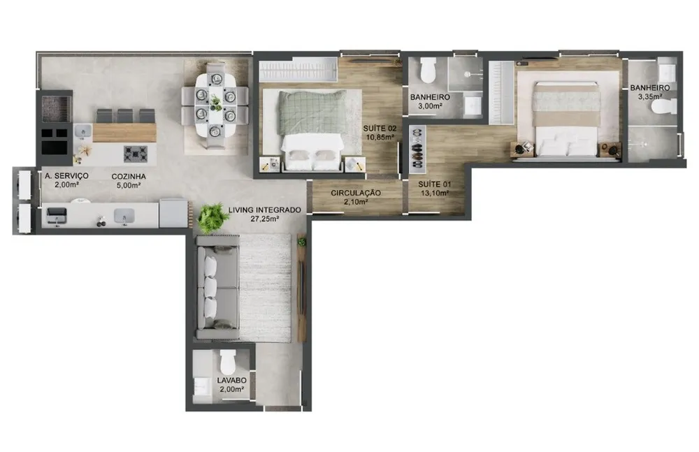 Apartamento, 3 quartos, 115 m² - Foto 1