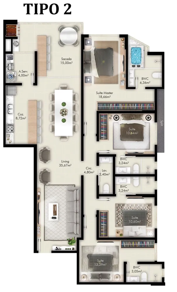 Apartamento, 3 quartos, 125 m² - Foto 7
