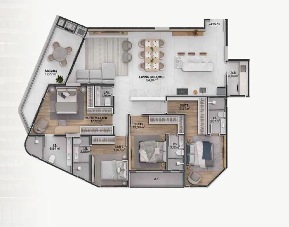 Apartamento, 202 m² - Foto 3