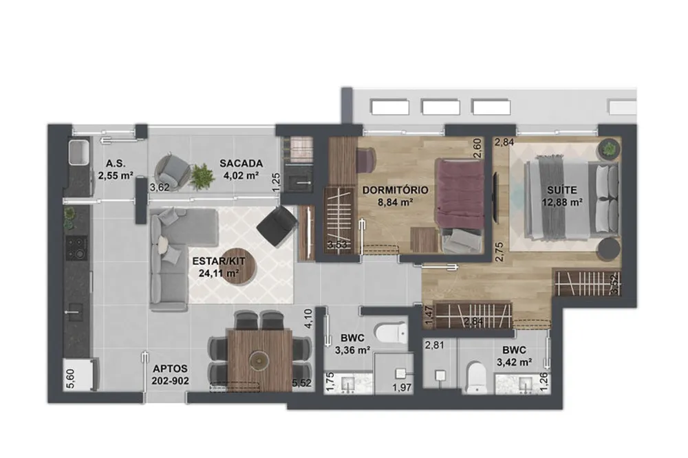 Apartamento, 2 quartos, 80 m² - Foto 6