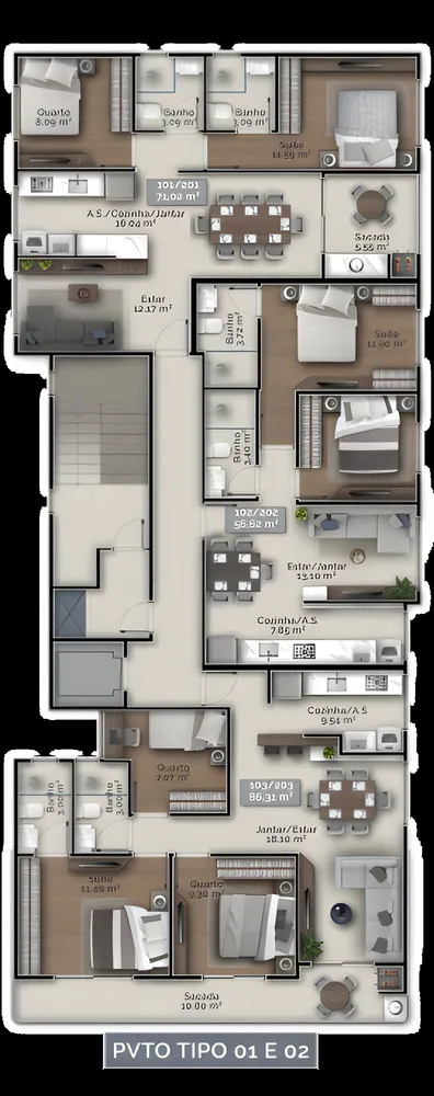 Apartamento, 71 m² - Foto 7