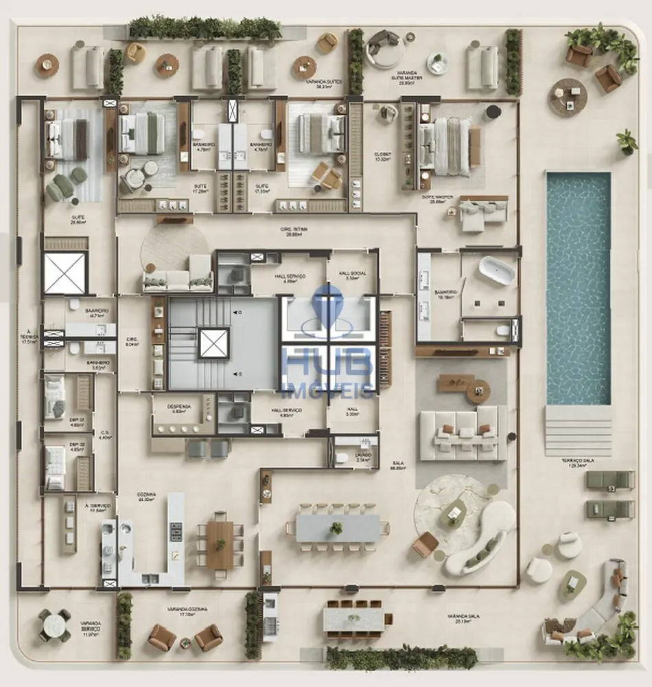 Apartamento, 4 quartos, 462 m² - Foto 9
