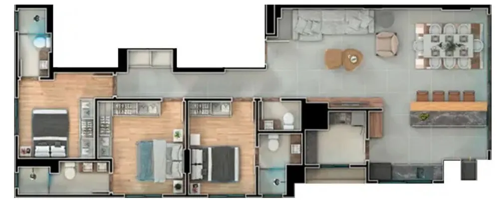 Apartamento, 3 quartos, 199 m² - Foto 1