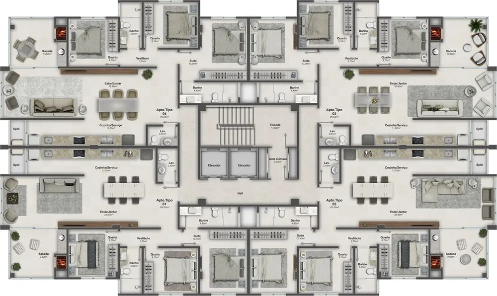 Apartamento, 3 quartos, 110 m² - Foto 2