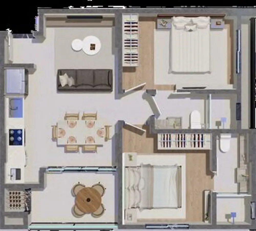 Apartamento, 2 quartos, 60 m² - Foto 1