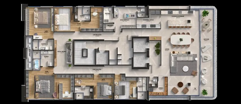 Apartamento, 6 quartos, 966 m² - Foto 4