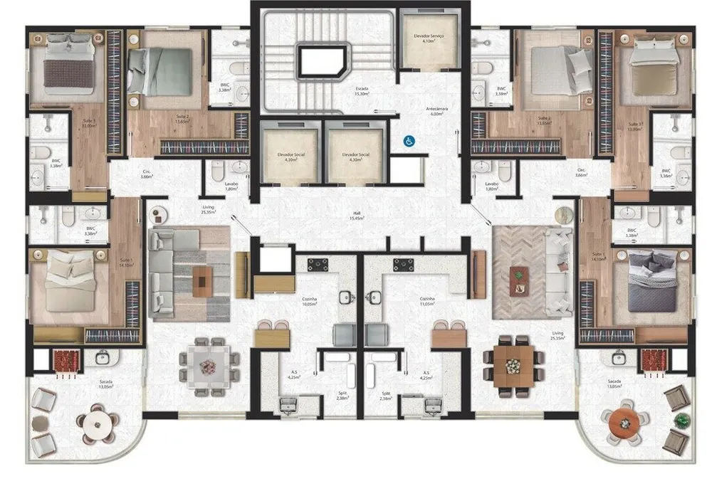 Apartamento, 3 quartos, 130 m² - Foto 6
