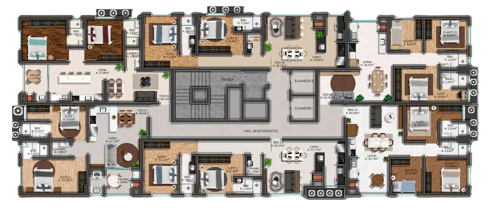 Apartamento, 2 quartos, 69 m² - Foto 9