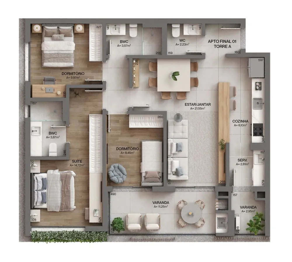 Apartamento, 3 quartos, 104 m² - Foto 4