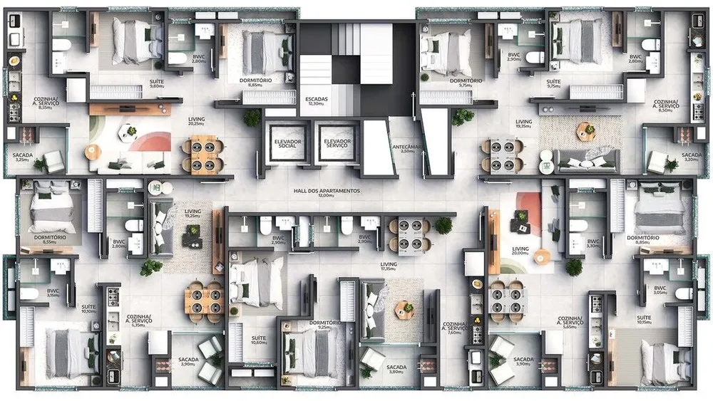 Apartamento, 2 quartos, 66 m² - Foto 2