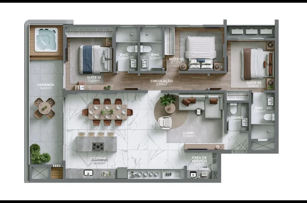 Apartamento, 3 quartos, 196 m² - Foto 8