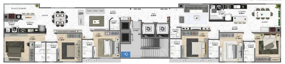 Apartamento, 3 quartos, 240 m² - Foto 10