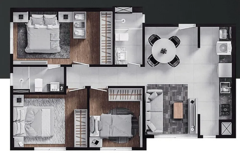 Apartamento, 2 quartos, 52 m² - Foto 6
