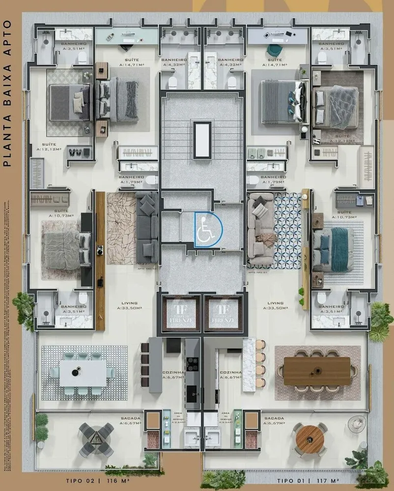 Apartamento, 3 quartos, 117 m² - Foto 3