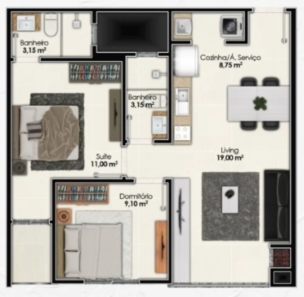 Apartamento, 2 quartos, 66 m² - Foto 5