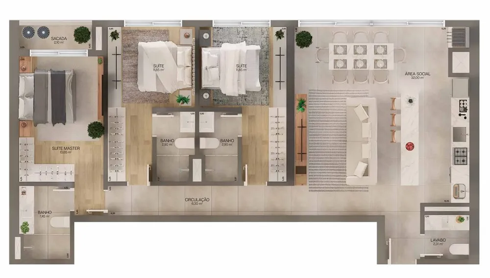 Apartamento, 3 quartos, 114 m² - Foto 1