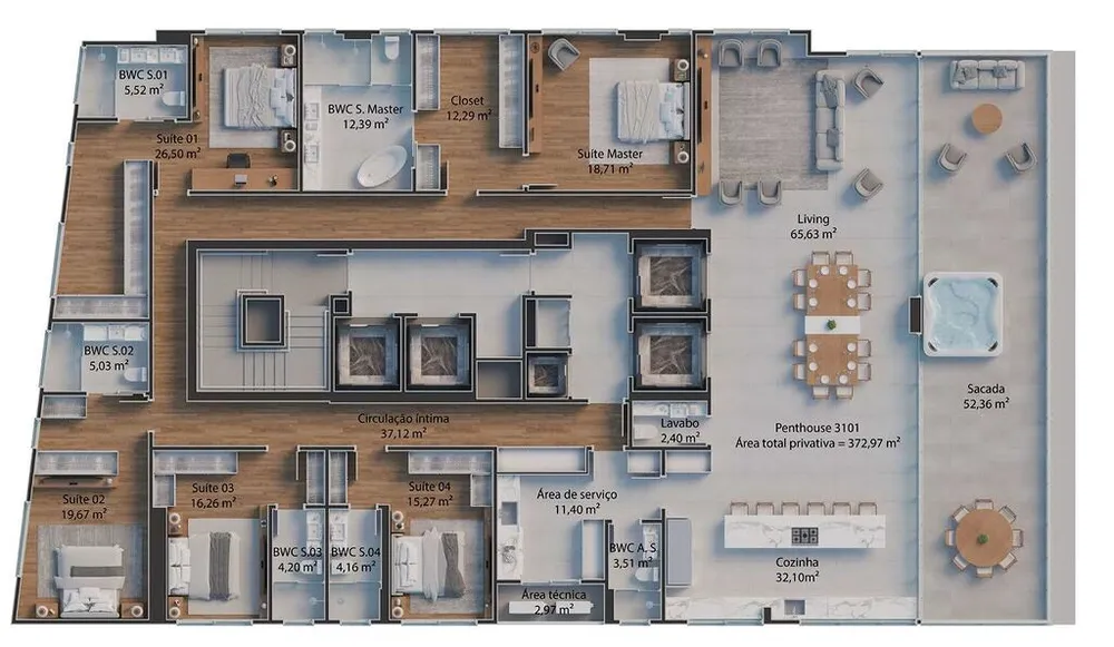 Apartamento, 5 quartos, 264 m² - Foto 4