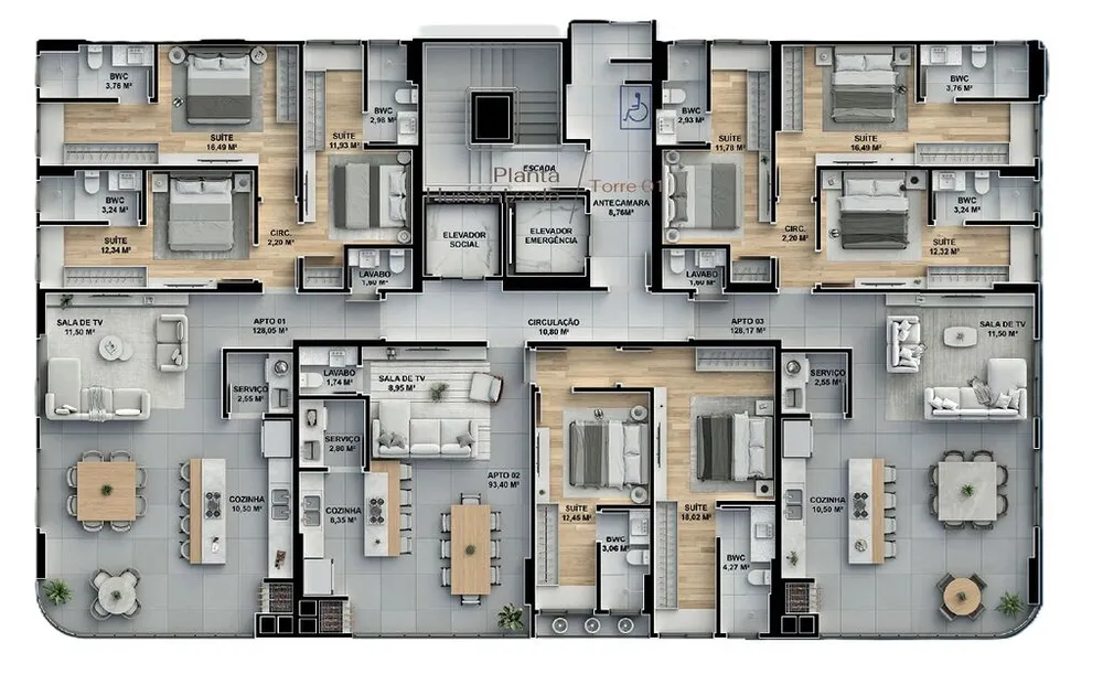 Apartamento, 3 quartos, 135 m² - Foto 2